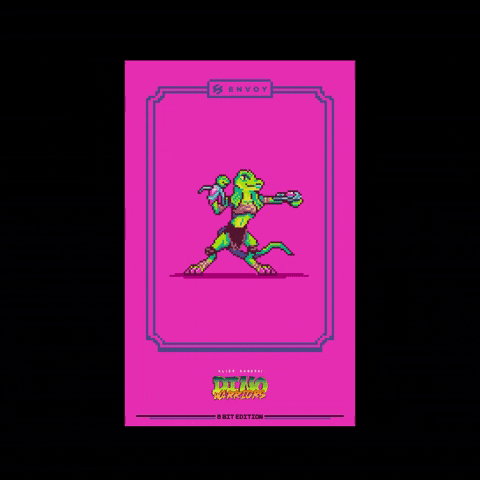 Dino Warrior character OLLY_8BIT