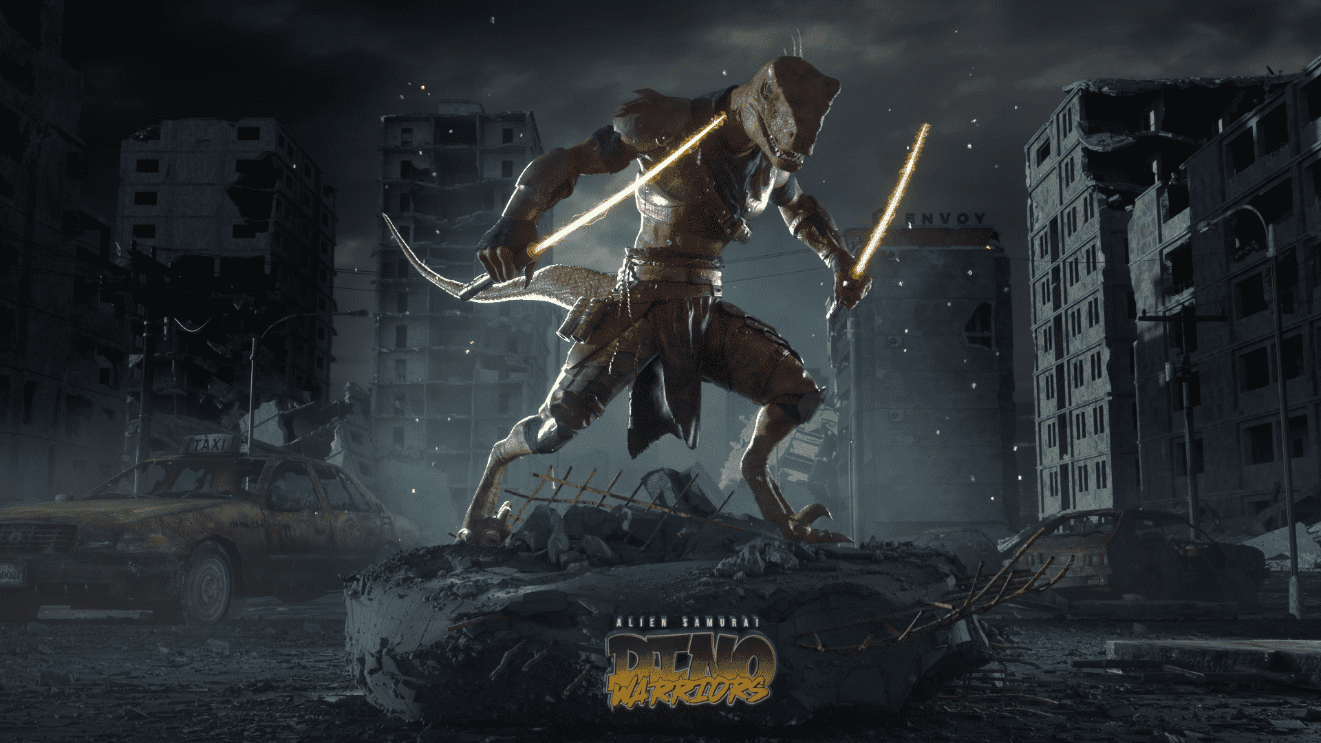 Dino Warrior character Velociraptor