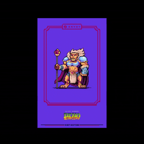 Dino Warrior character KING_8BIT