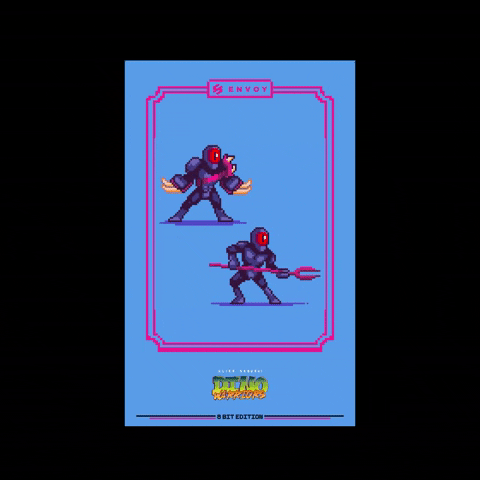 Dino Warrior character SOLDIERS_8BIT