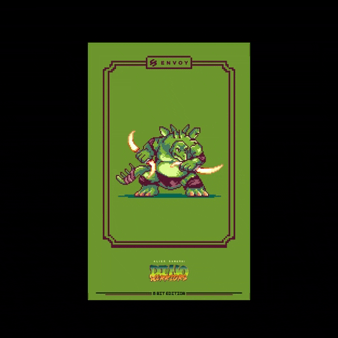 Dino Warrior character LEO_8BIT