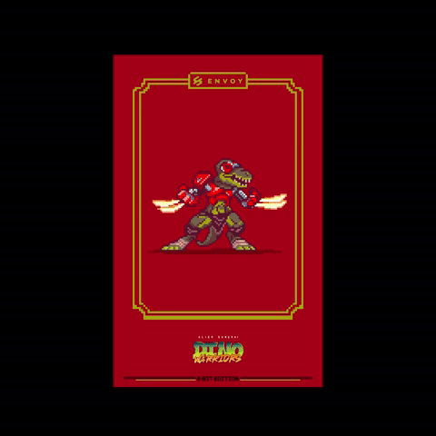 Dino Warrior character ODDY_8BIT