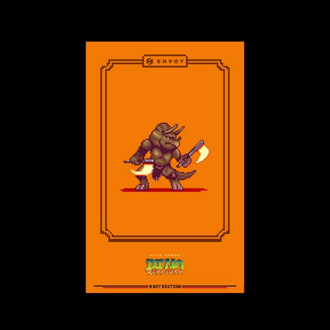 Dino Warrior character ALEX_8BIT